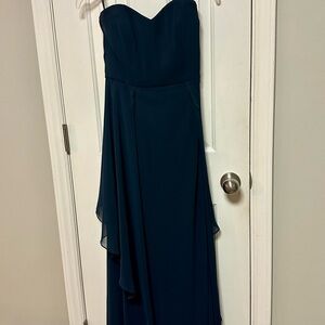 Social Bridesmaids Strapless Gown in Deep Blue